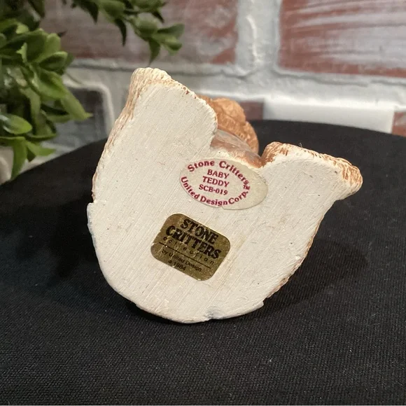 🔴 Vintage - 1984 to 1985 - Stone Critters Baby Teddy - Excellent Condition - Picture 6 of 11